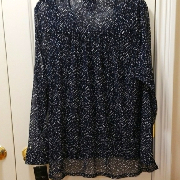 NWT Semi-Sheer Blouse by Alfani. The Long Sleeves are Sheer. Size XL - Picture 13 of 13